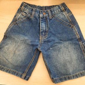 LIKE NEW!!! Boy's Blue Jean Carpenter Shorts (4T)